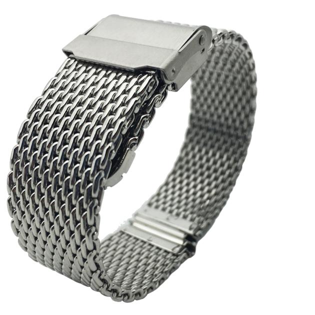 Mesh Watch Band in Stainless Steel Milanese Straps