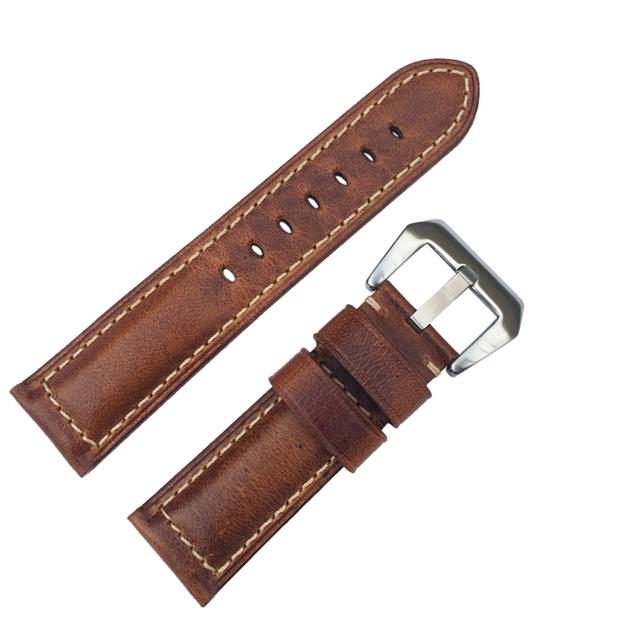 Leather watch band Brown 16mm 18mm 20mm 22mm 24mm