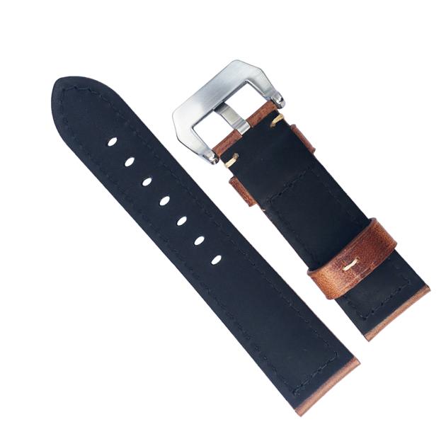 Leather Watch Band Brown 16mm 18mm