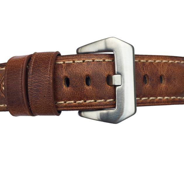 Leather Watch Band Brown 16mm 18mm