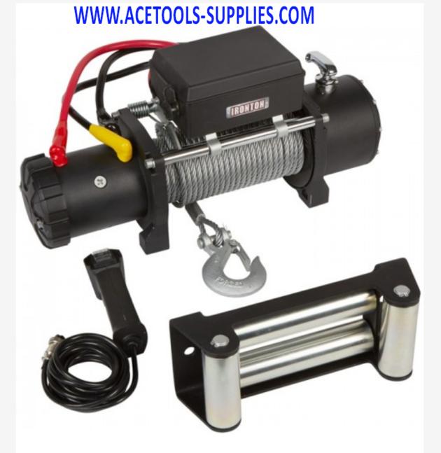 Powered Electric Truck Winch -Ironton 12 Volt DC- 9000-Lb. Capacity