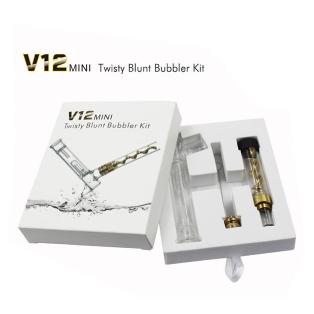 V12 MINI TWISTY BLUNT BUBBLER PIPE KIT FREE 