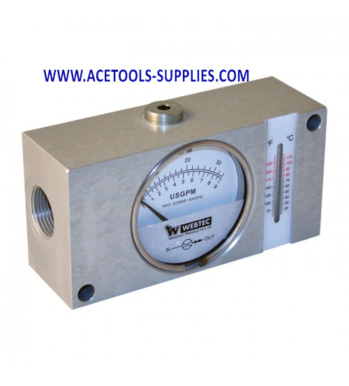 Webtec Flow Meter with Thermometer