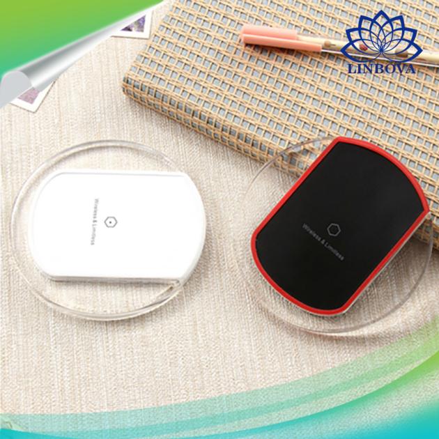Black and White Universal Qi Standard Wireless Mobile Phone Charger for Samsung/HTC/LG