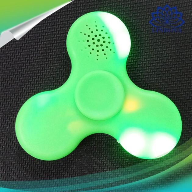 Plastic Gift Toy LED Finger Spinner Hand Spinner Fidget Spinner with Bluetooth Mini Speaker