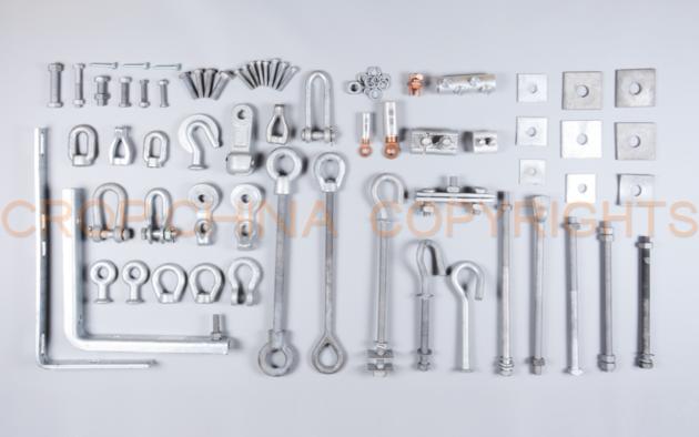 M10 M12 M16 M20 M22 Hot dip galvanized carbon steel bolts and nuts for Pole Line Hardware