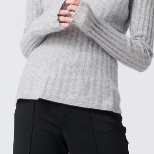 Cashmere Scoop Sweater Cement 