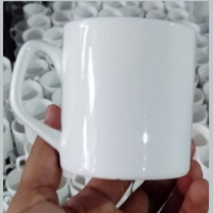 Plain white 6 oz ceramic, stoneware sublimation coated