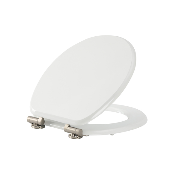 Gray Color Round Toilet Seat With Soft Closing Hinges LGMDHZ-2102