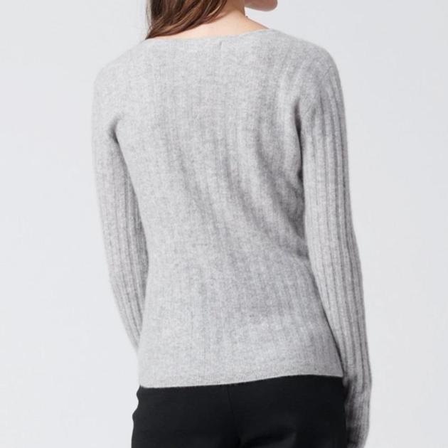 Cashmere Scoop Sweater Cement