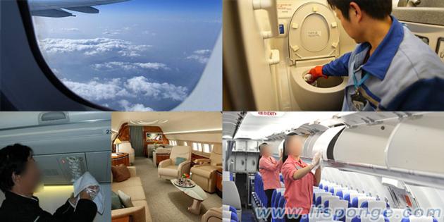 Aircraft Interior Cleaning Sponge Compressed Melamine