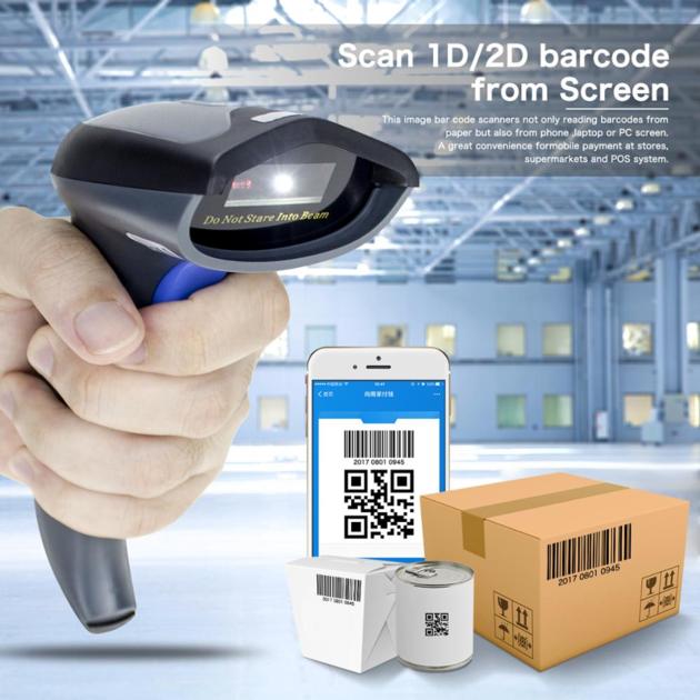 Bluetooth Portable 1D 2D Qr Code