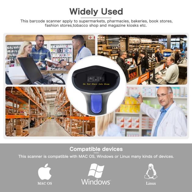 Bluetooth Portable 1D 2D Qr Code