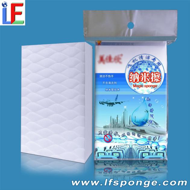 Aircraft interior cleaning sponge compressed melamine sponge not damage the surface of aviation  