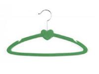Heart-shaped plastic hanger with notches for straps 