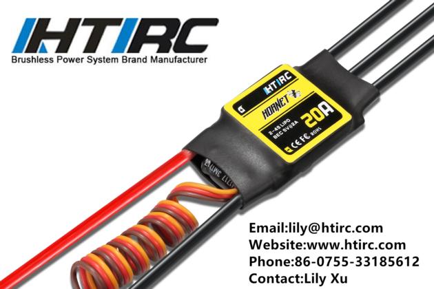 HTIRC Hornet Brushless esc With 20A 2-4S Brushless ESC and   RC UAV  speed controller esc