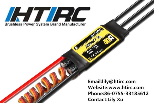 HTIRC Hornet New Speed Controller Brushless 4S 40A ESC Airplane ESC for Wholesale