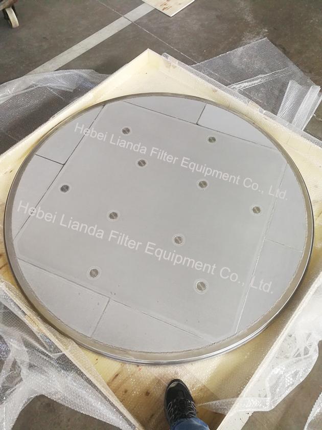 Micron rating stainless steel sintered wire mesh nutsche filter disc plate