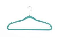 Suit hanger with intent for straps 