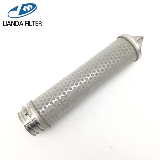 400 micron stainless steel cylindrical wire mesh filter cartridge for power plant cooling water filt