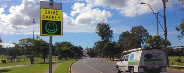 Traffic signs-Radar speed sign.