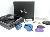 Ray Ban sunglasses RB3460 004-80 In Gunmetal with blue Lens