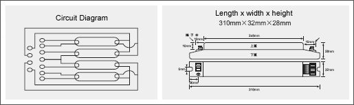 T8/T9 four lamps series