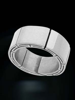 titanium and stainless steel  rings