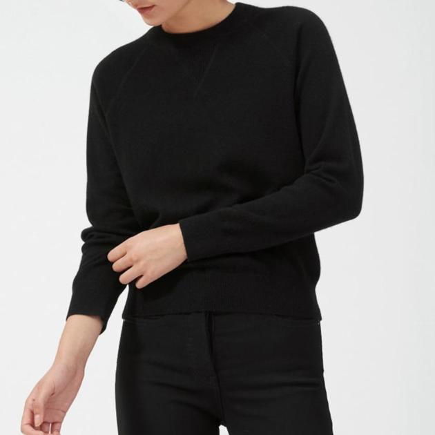 The Cashmere Shrunken Sweatshirt