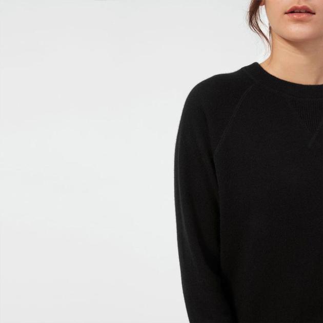 The Cashmere Shrunken Sweatshirt