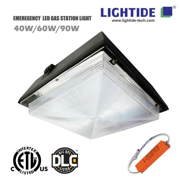 Eergency LED Gas Station Lights, 90W, DLC/CE Qualification