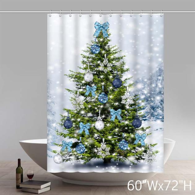 Christmas Tree Waterproof Kitchen Bathroom Shower