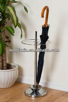 Umbrella Stand Rack Chrome Finish Contemporary Design