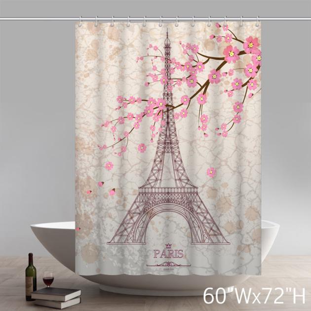 Beautiful Eiffel Tower Pencil Sketch Shower