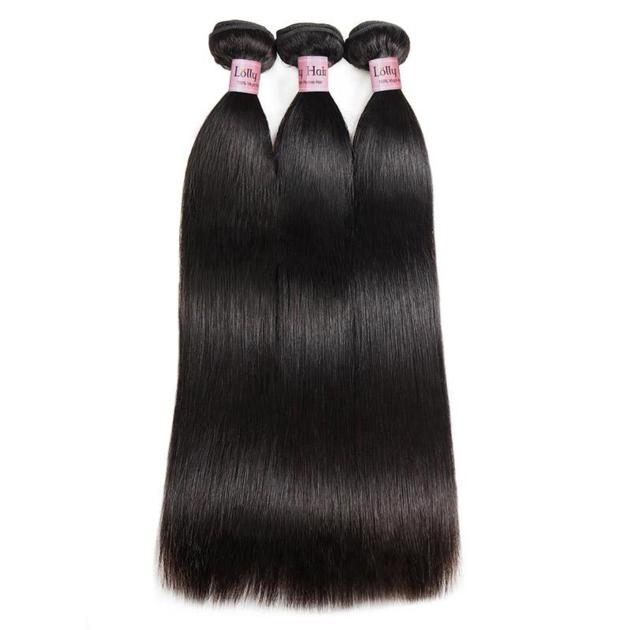 Lolly 9A Brazilian Hair 3 Bundles Straight Virgin Human Hair Extension 8 inch 