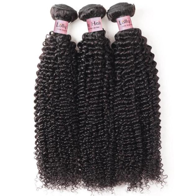 Lolly 9A Virgin Brazilian  Kinky Curly Human Hair Jerry Curly Hair 3 Bundles