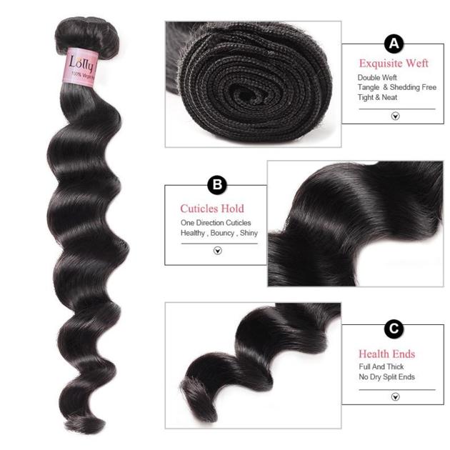 Lolly Virgin Human Hair 3 Bundles