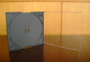 5.2mm single clear slim CD jewel Case with black tray