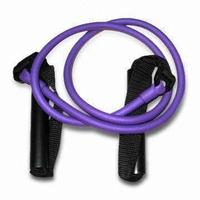 Resistance/ Fitness Tube, Made of Latex and Plastic Handle