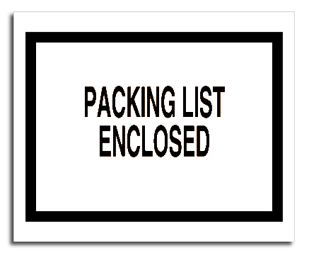 Packing List Envelope