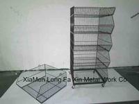 Metal Spinner Display Rack with Spinning Baskets