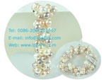 four rows 7-8mm multicolor rice freshwater pearl bracelet