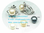 flower 7-7.5mm bread freshwater pearl clip earrings