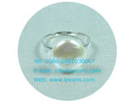 sterling silver ring with 12-13mm freshwater coin pearl