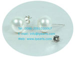 white potato shaped freshwater pearl necklace set