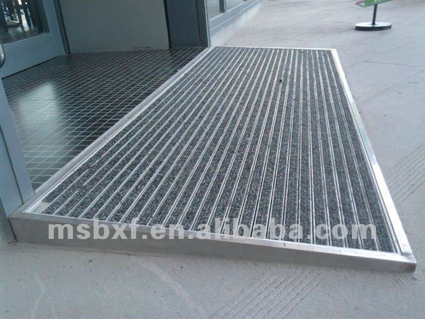 Modern design fireproof logo printed industrial aluminum dusting entrance mat