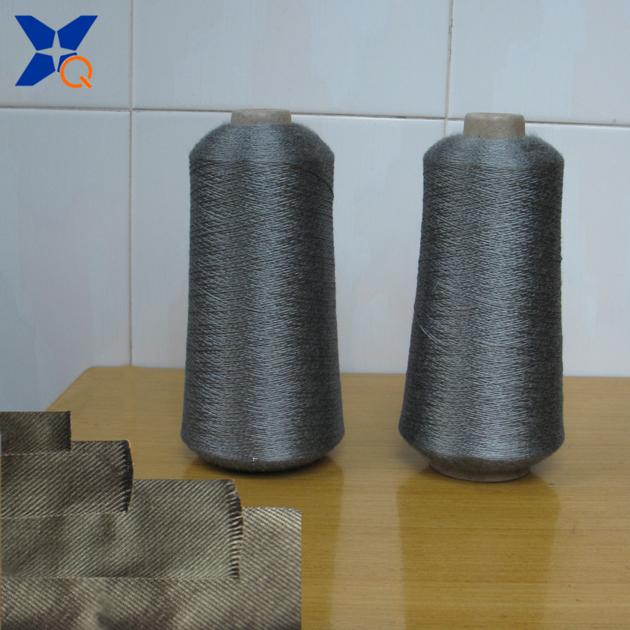 316L stainless steel staple fiber spun yarn conductive 17mm metal tape ribbon-XTAA080