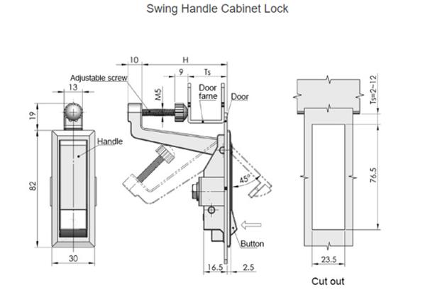 FS2205 Compression Lever Latches For Cabinet
