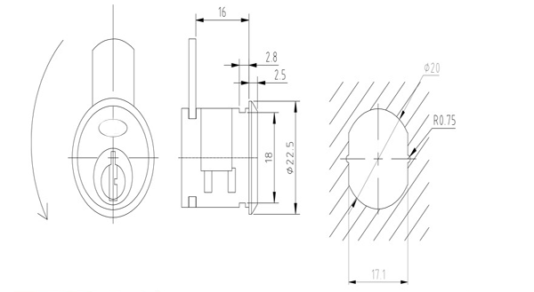 FS3217 Quarter Turn Disc Cam Locks