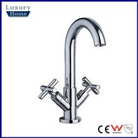 double handle goose neck kitchen faucet 